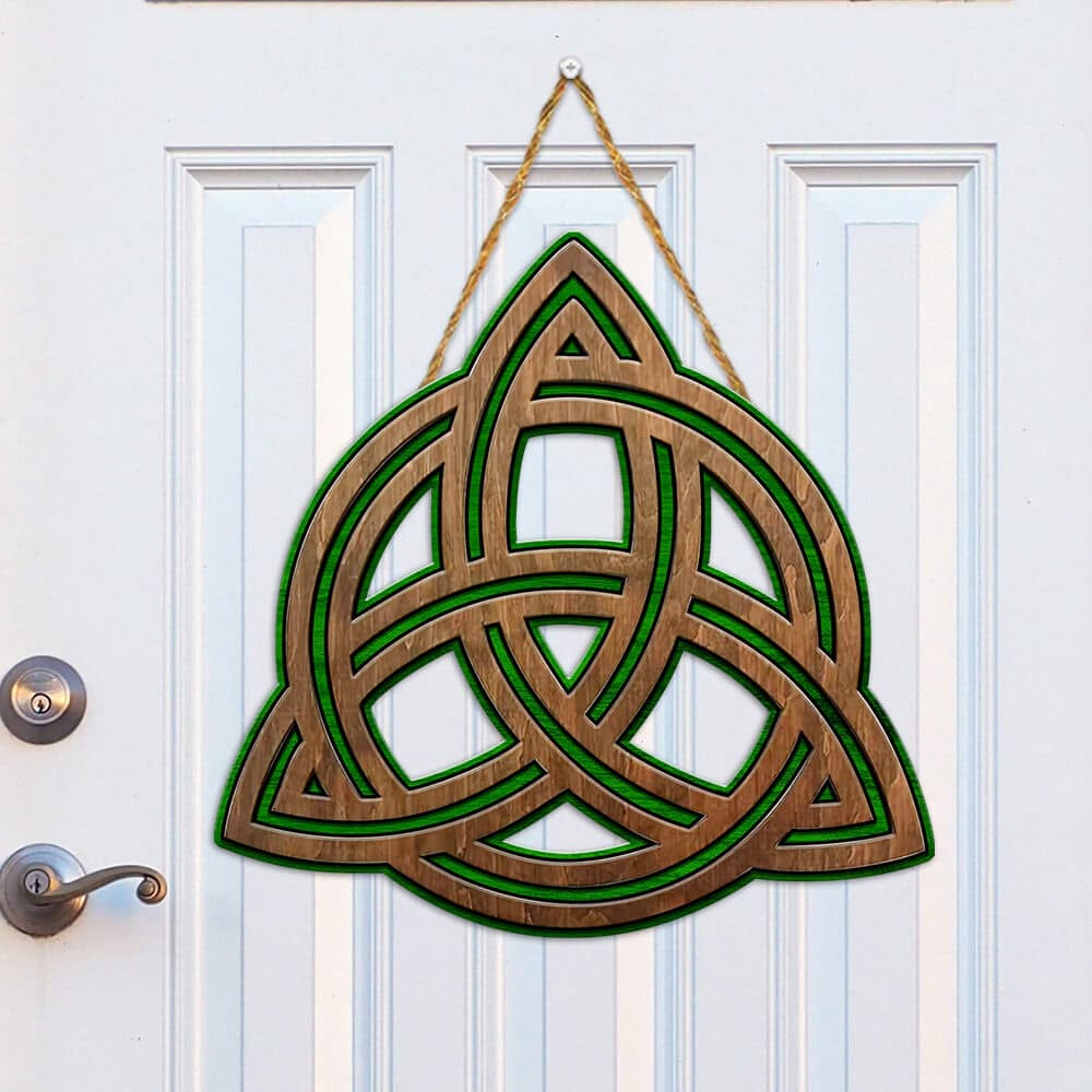 trinity knot wooden sign