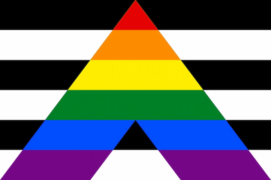 the straight ally flag