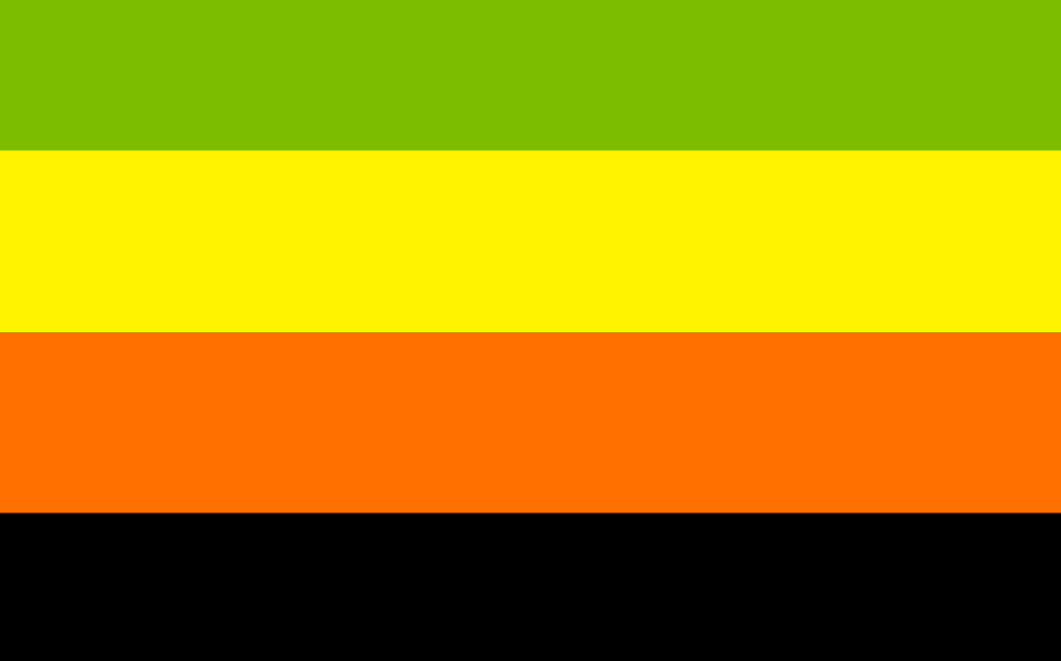 The oldest version of the aromantic flag