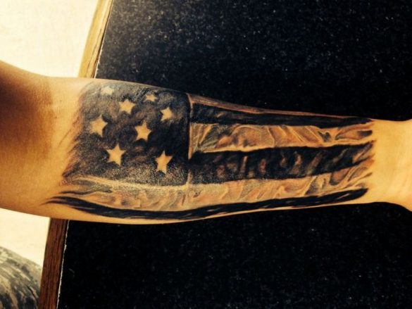 American flag tattoo