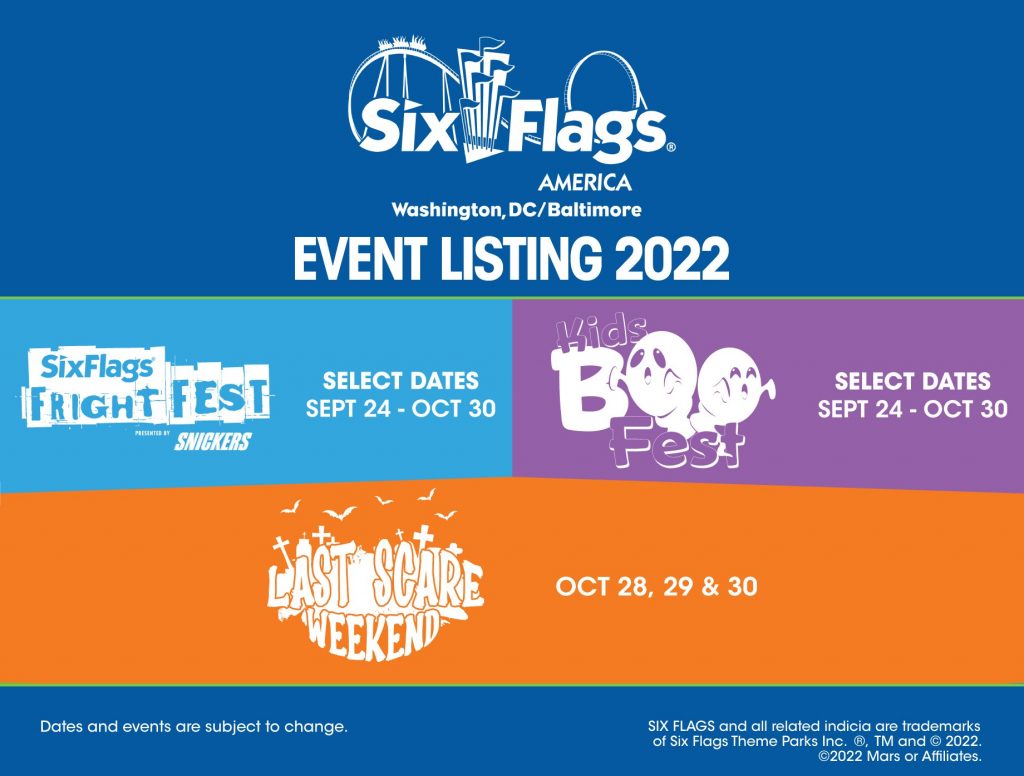 Six Flags Halloween Schedule In 2022