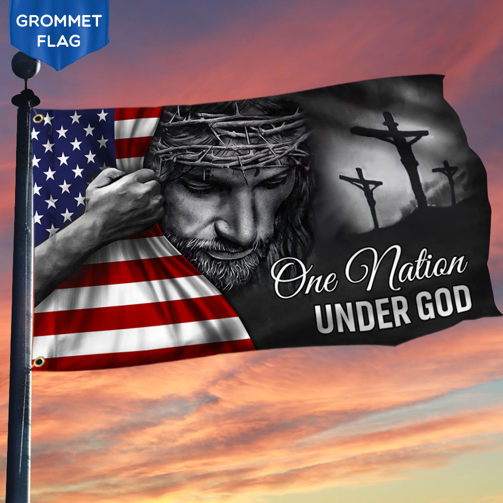 Jesus Flag One Nation Under God Grommet Flag