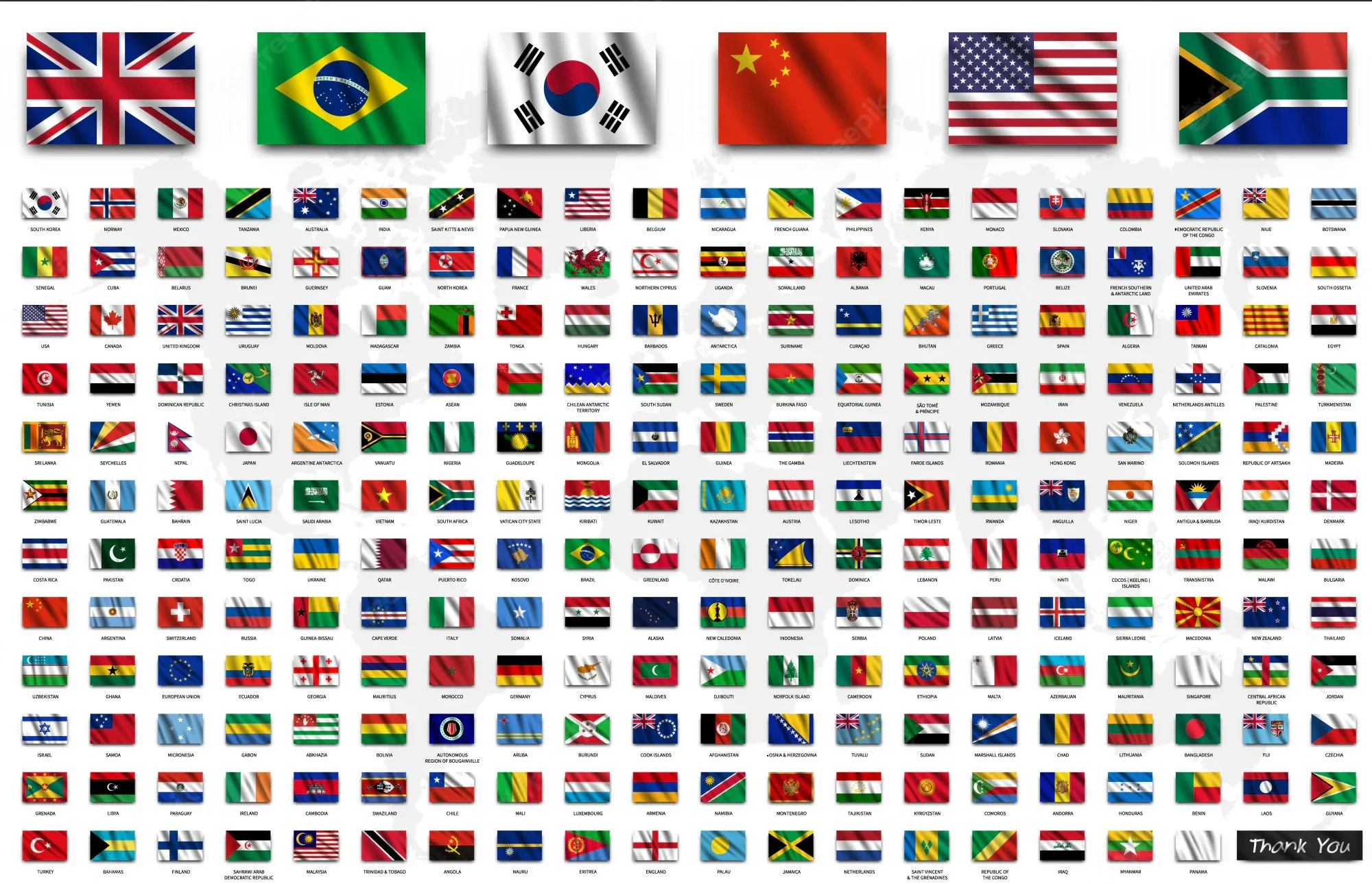 Every National Flag's Colors
