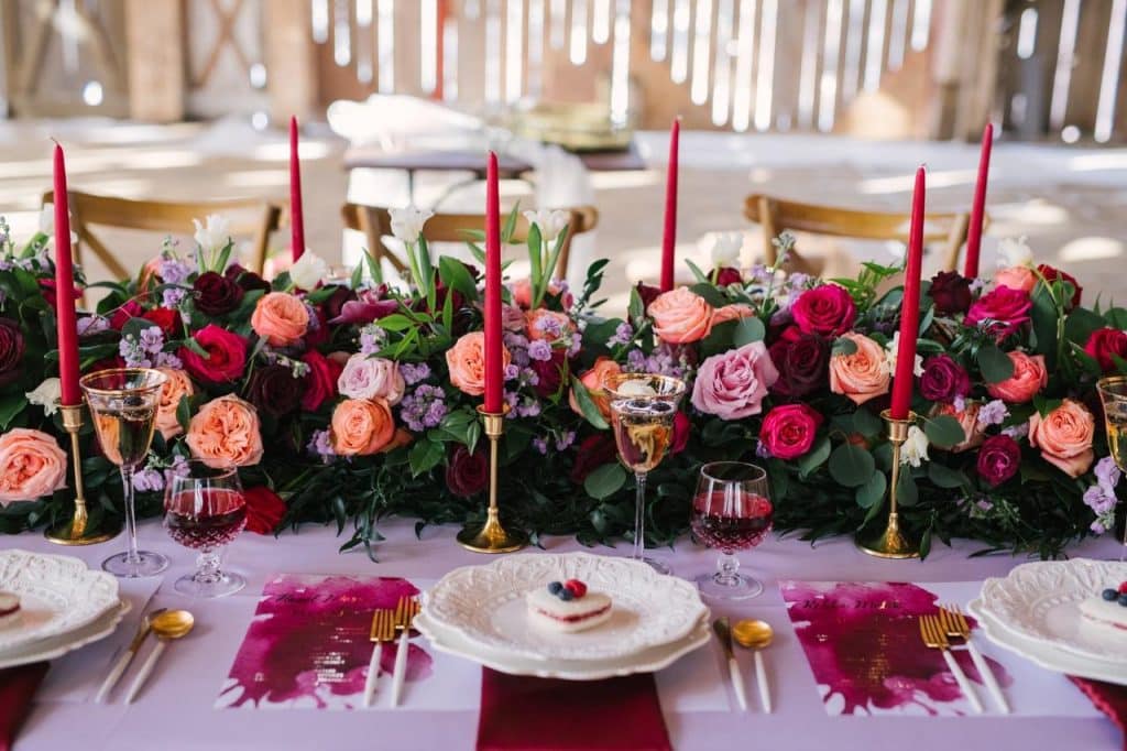 Valentine Wedding Table Decorations