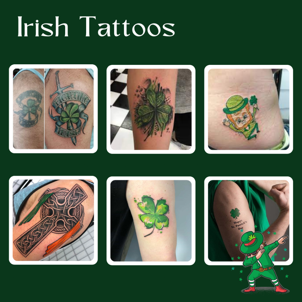 Irish flag tattoo