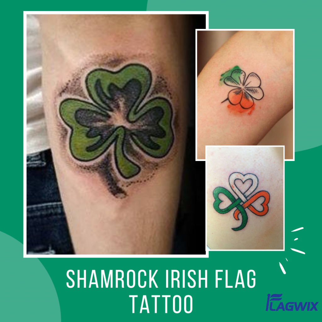 SShamrock irish flag tattoo