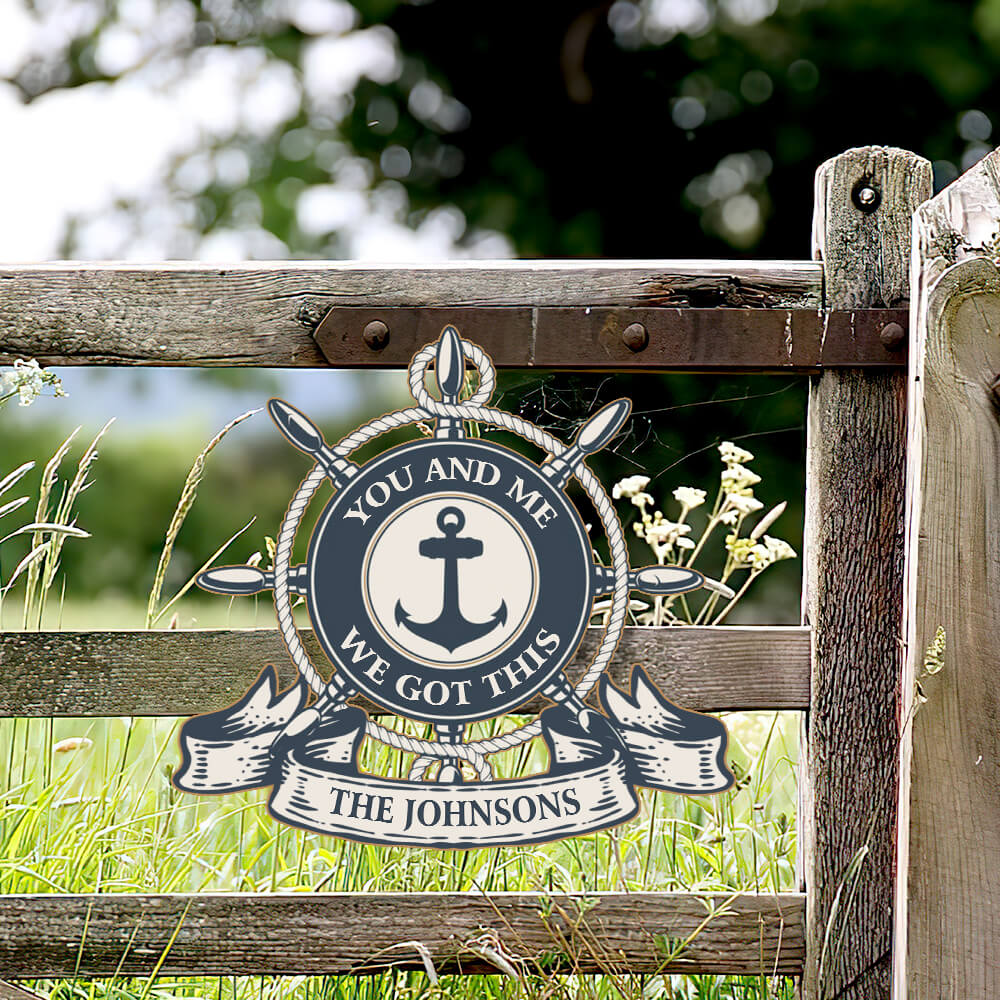 Metal outdoor signs for garden FLAGWIX