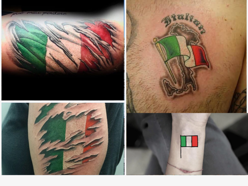 Italy Flag Tattoos