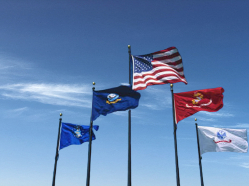 Outdoor Military Flags
