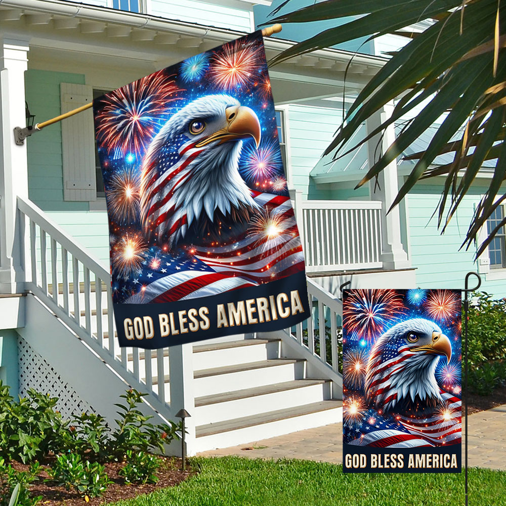 FLAGWIX God Bless America Eagle 4th Of July Flag