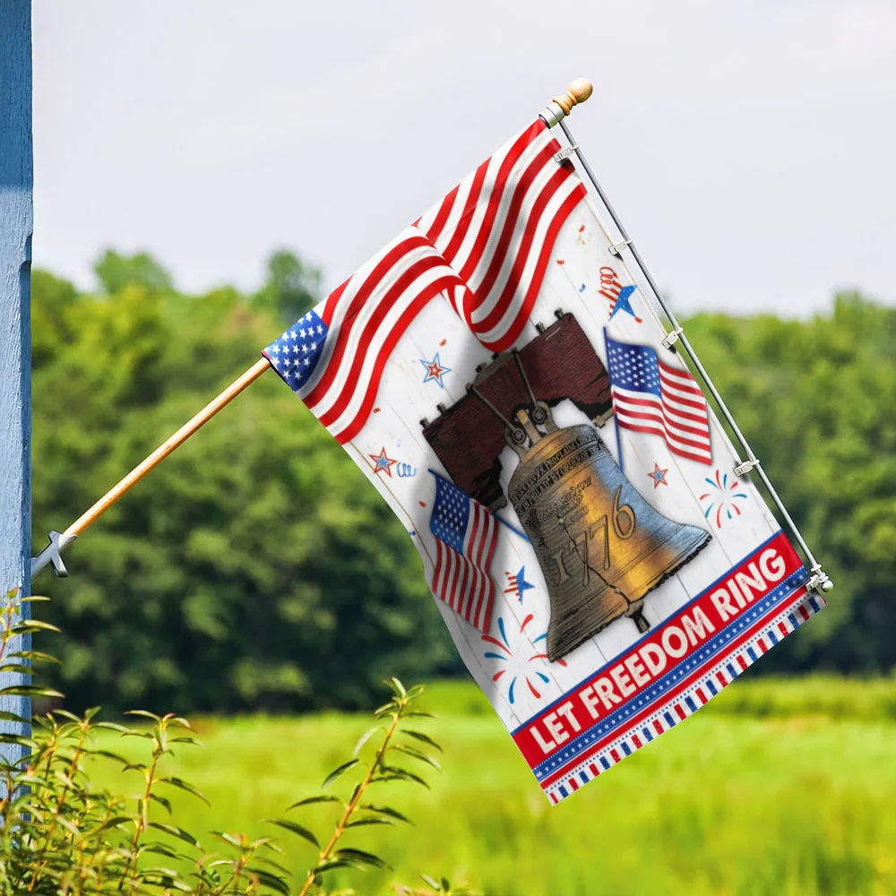 Let Freedom Ring Independence Day Liberty Bell Flag MLN1487F