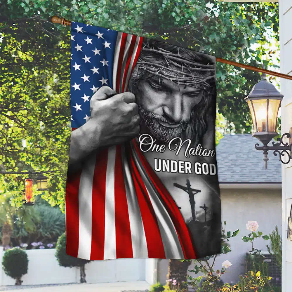 Jesus Flag One Nation Under God American Patriot Flag