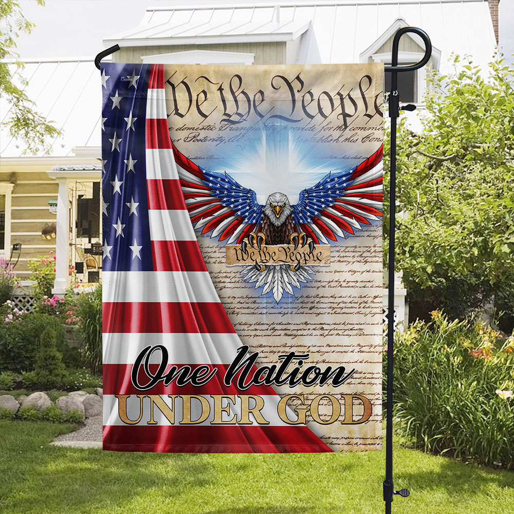 One Nation Under God Patriot Eagle Flag MLN1351F