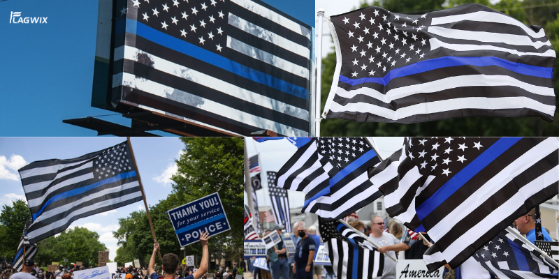 Police American Flag