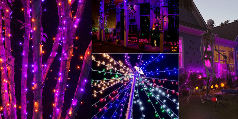halloween flag pole ideas with lights