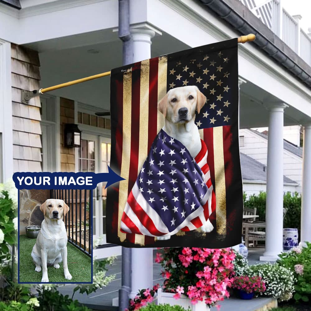Personalized Custom Dog Flag Flagwix™ Dog Image American Patriot Flag TPT931FCT