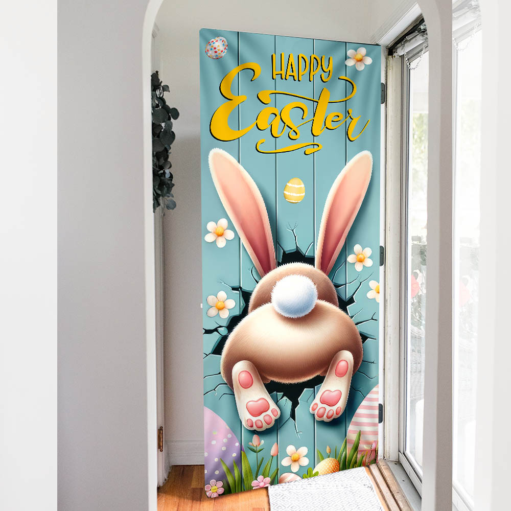 Happy Easter Bunny Door Cover TQN2492D
