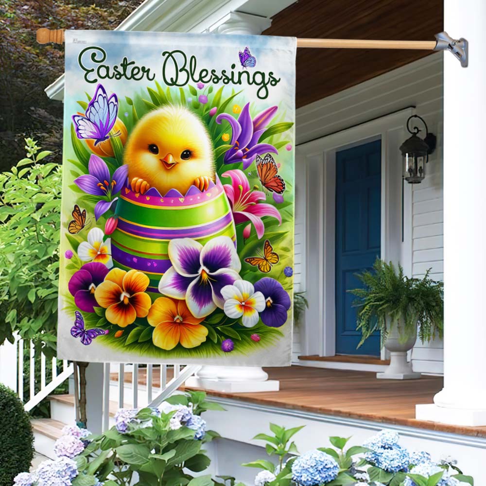 Happy Easter Chick Flag TQN2484F