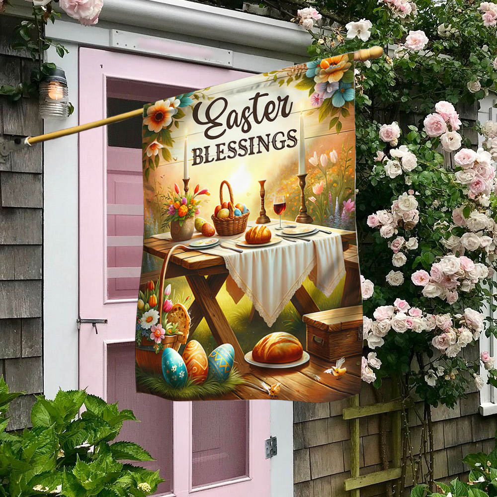 Happy Easter Day Easter Blessings Flag MLN2506F