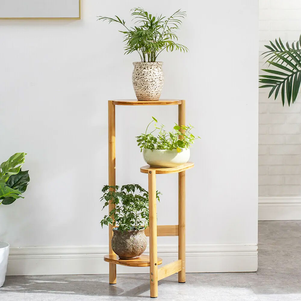 FLAGWIX 3 Tier Tall Bamboo Plant Stand Holder