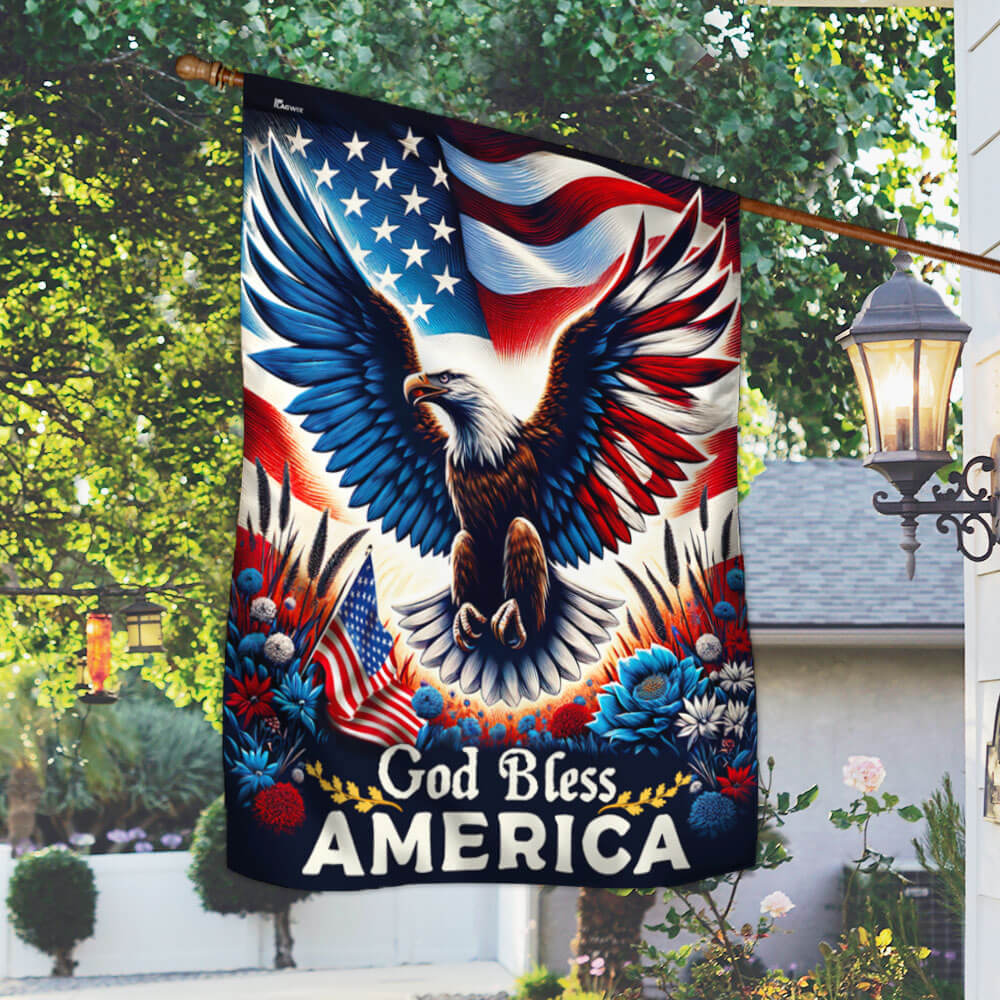 Flagwix Patriotic Eagle God Bless America Flag