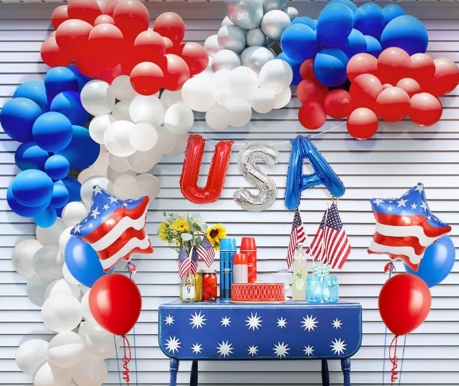 Patriotic float decorations