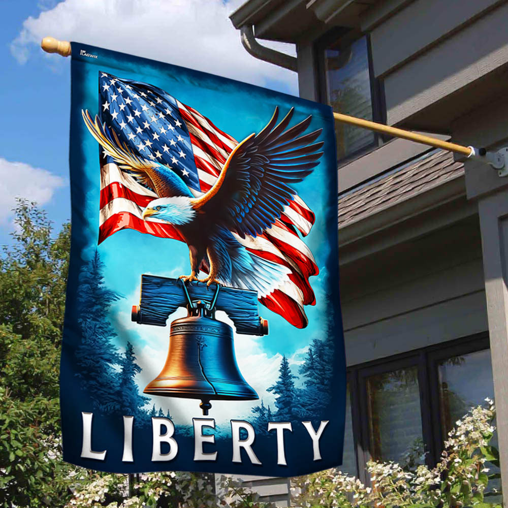 American Eagle Liberty Bell Flag