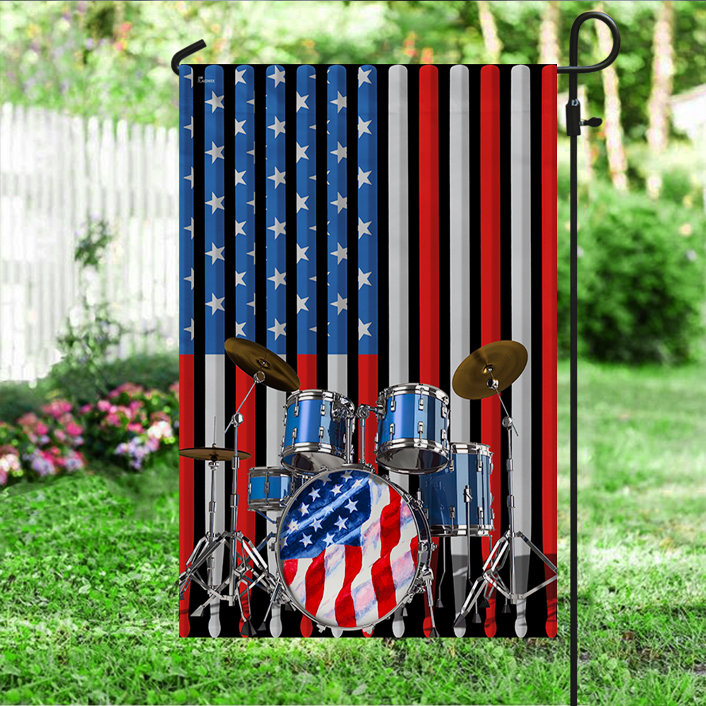 Drummer. American Patriot. Drum US Flag