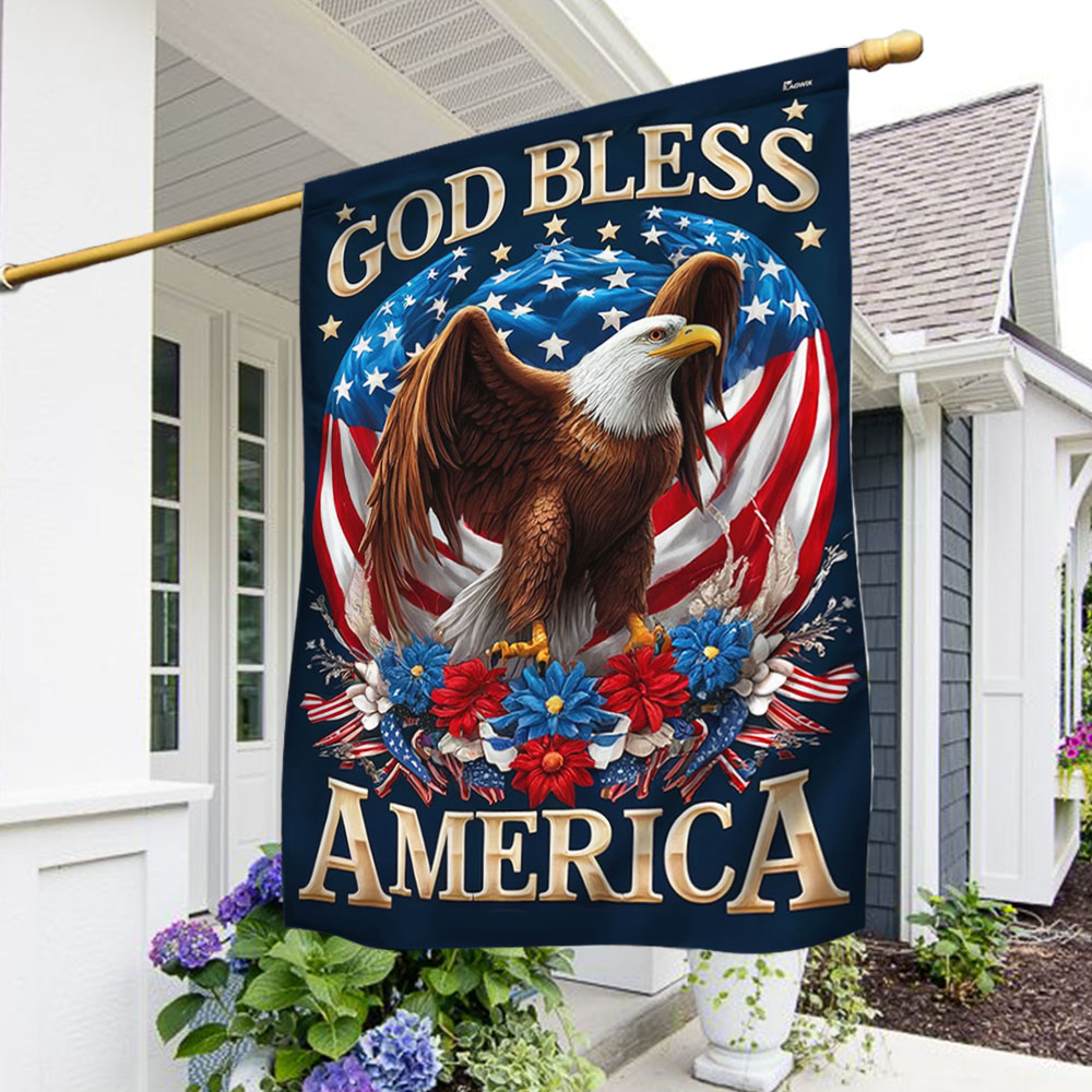 God Bless America Eagle Flag MLN3040F