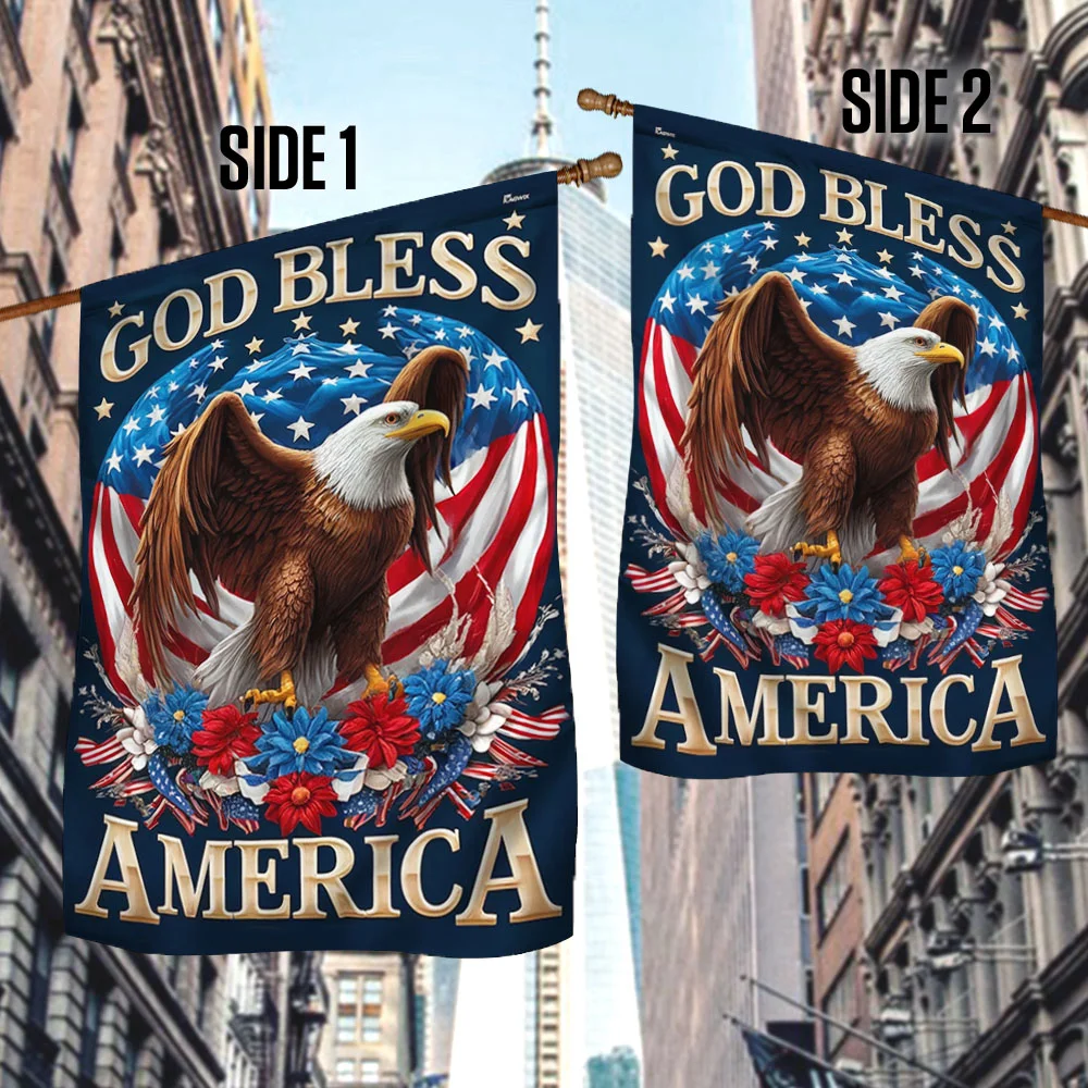 God Bless America Eagle Flag MLN3040F