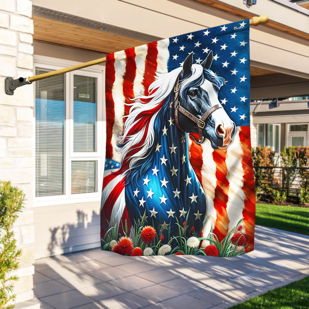 Patriot Horse American Flag