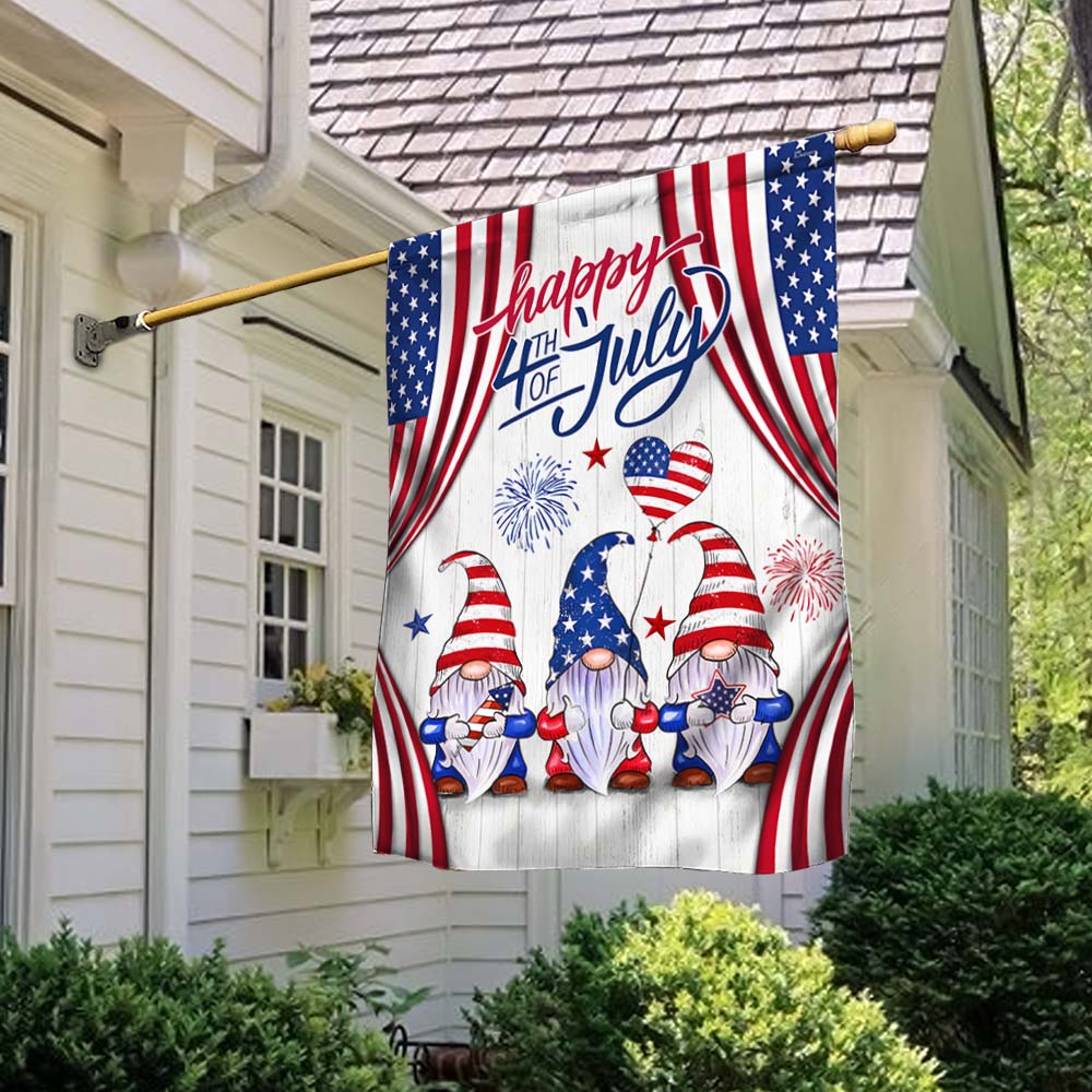 Patriotic Gnomes Happy 4th Of July Flag TQN1188F