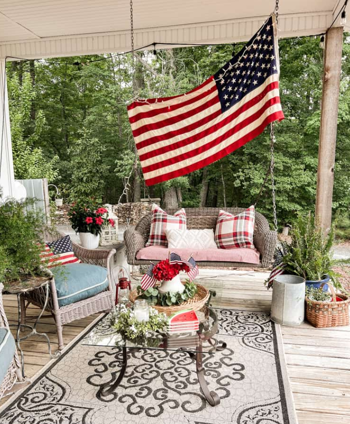 4th of July flag decor