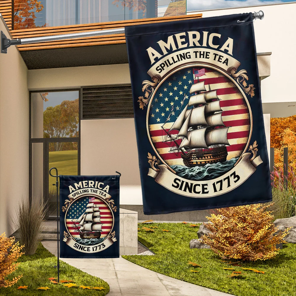 America Spilling The Tea Since 1773 Flag