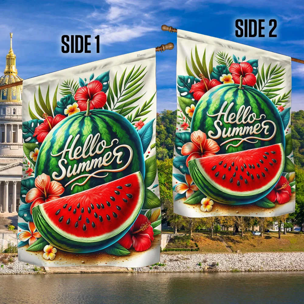FLAGWIX Hello Summer Watermelon Flag