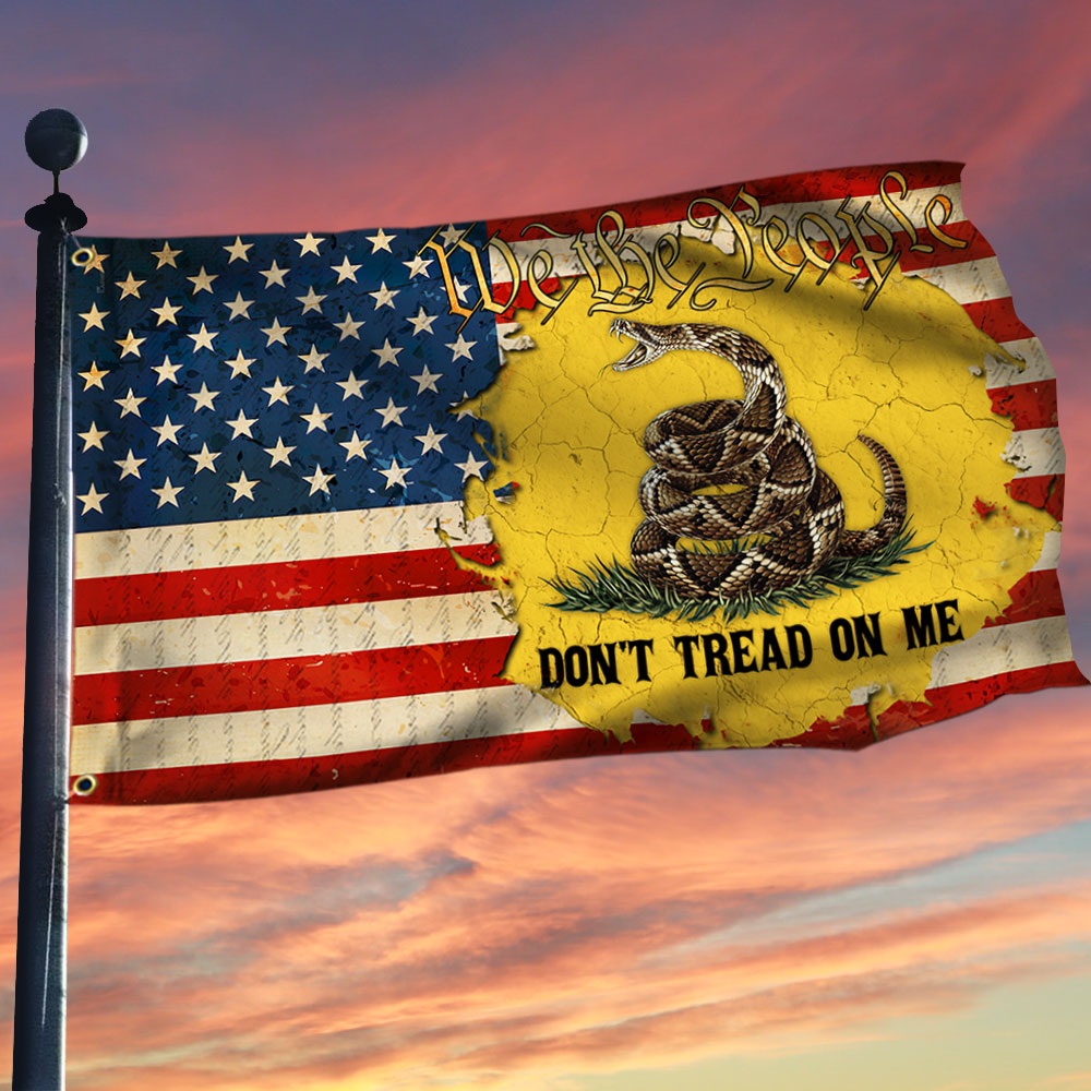 Gadsden Flag Don’t Tread On Me American Grommet Flag