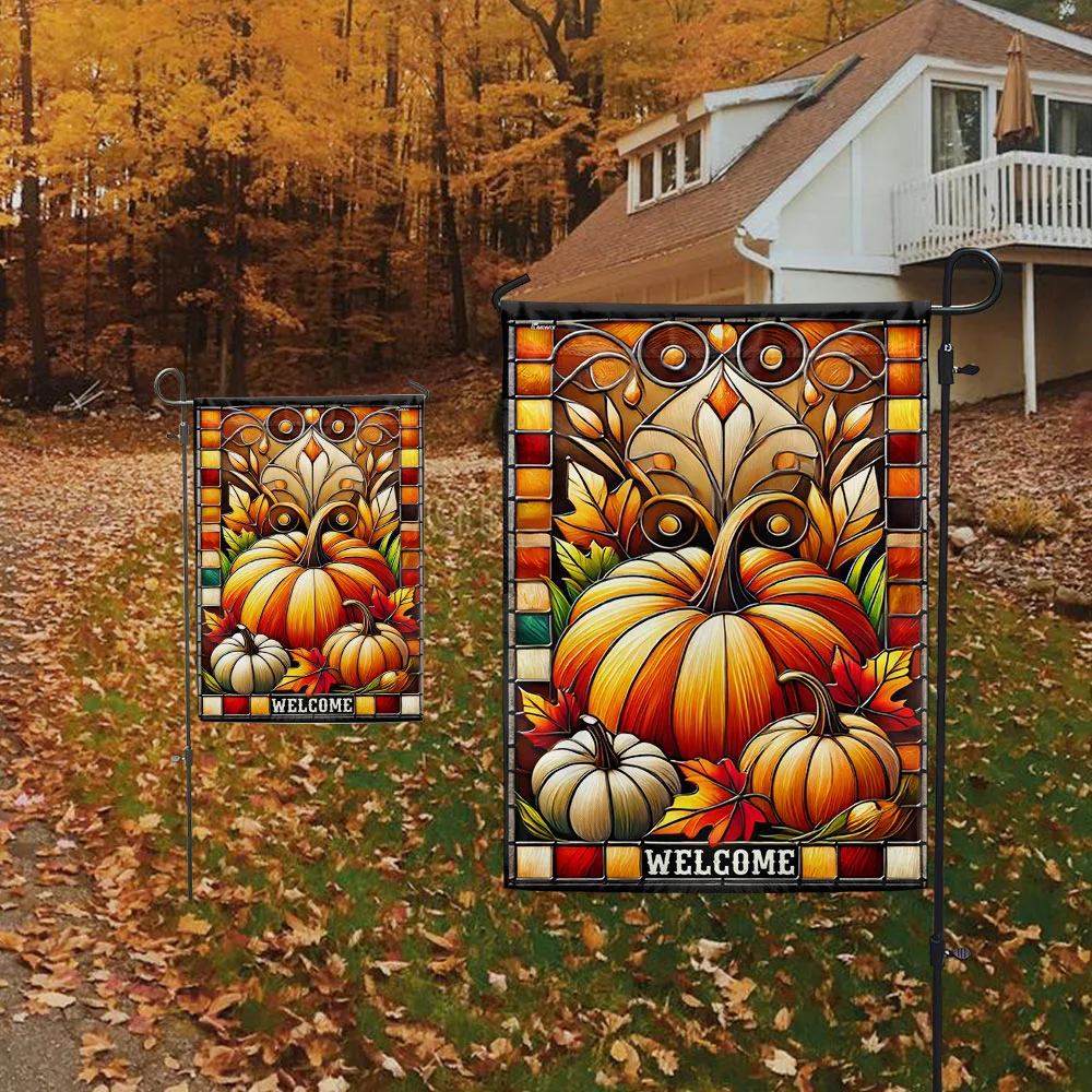 Fall Flag Pumpkin Harvest Thanksgiving Flag
