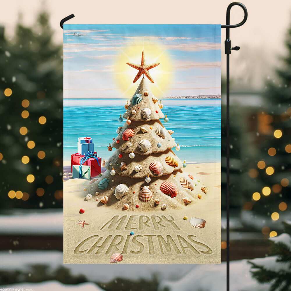 FLAGWIX Beach Christmas Merry Christmas Christmas at the Beach Flag