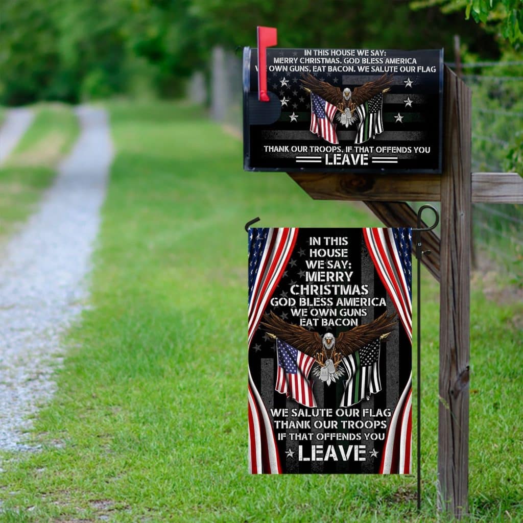 Patriotic Eagle Veteran Garden Flag & Mailbox Cover